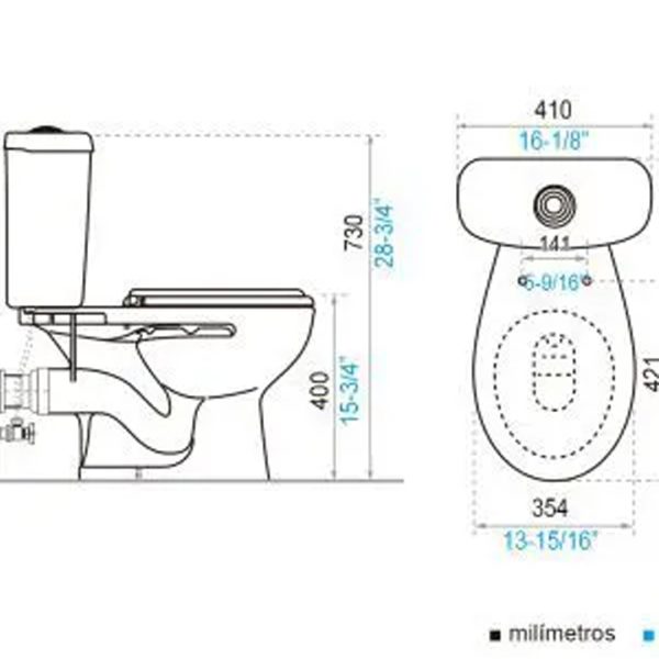 Sanitario Parma - E158-E-BL - Imagen 2