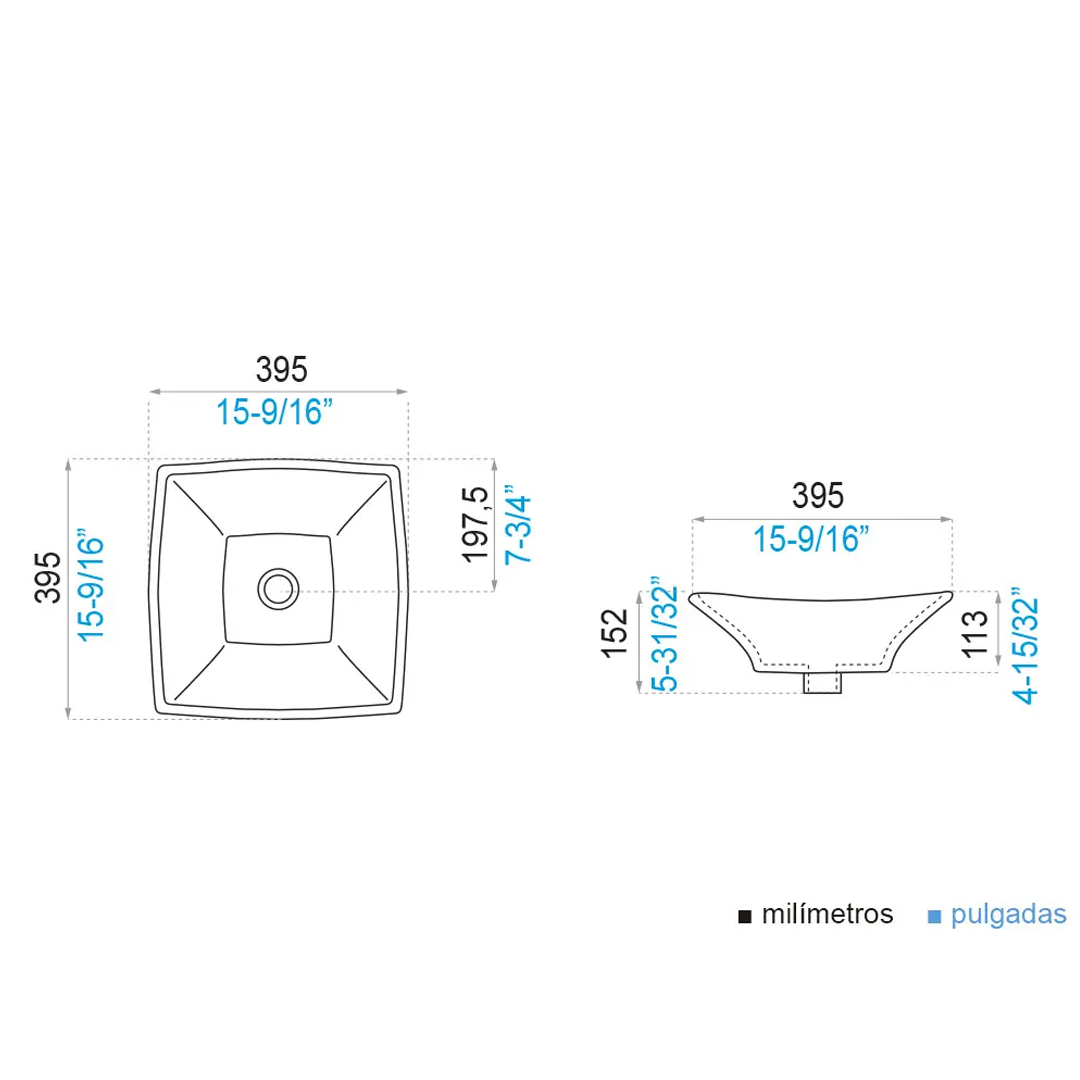 Lavamanos de Sobreponer Vessel Soler - E325-BL - Imagen 6