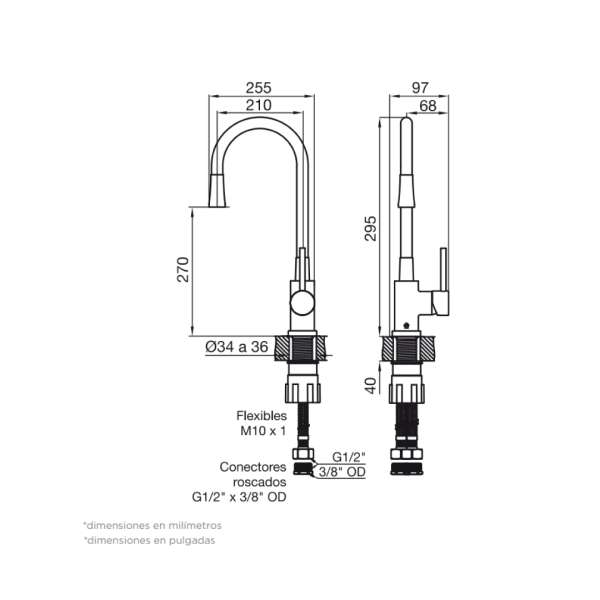 Lavaplatos Monocomando Flexible Color Flex - Z411.04/S1-CR B/G/R/V - Imagen 2
