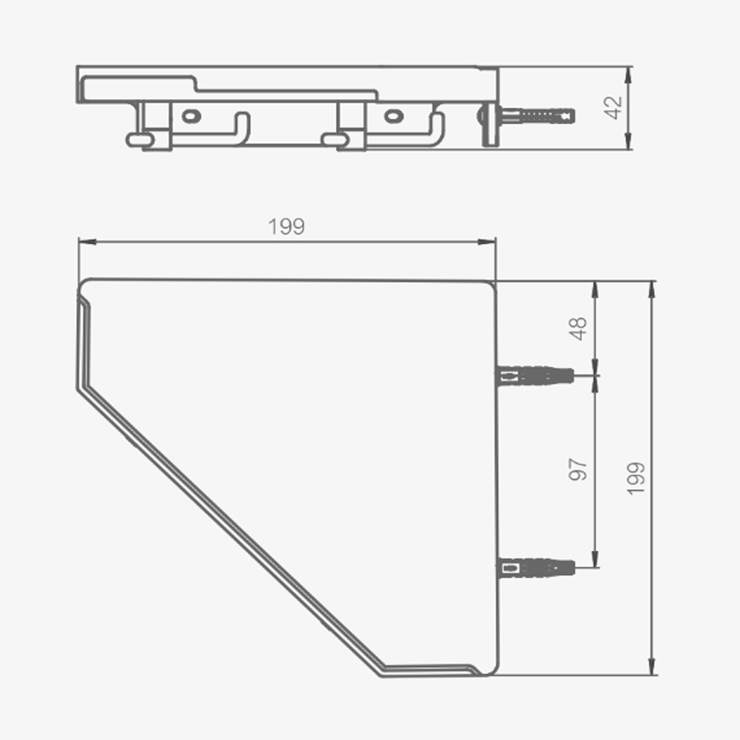 Esquinero con Estante y Percha Doble - Z158.01/Y1-BAI - Imagen 2