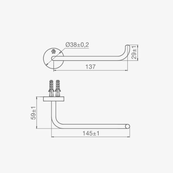 Accesorios Lilo - Portarrollo - Z167/G1-CR - Imagen 2
