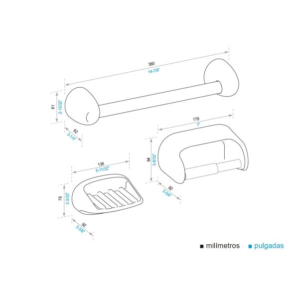 Kit Medio Juego - Accesorios Durfix - C579.13-BL / BO - Imagen 2
