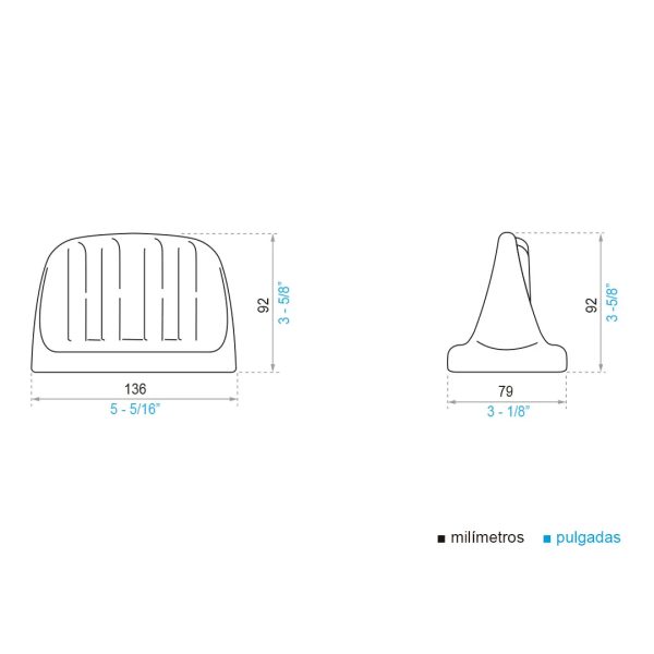 Jabonera Pequeña - Accesorios Durfix - E568-BL / BO - Imagen 2