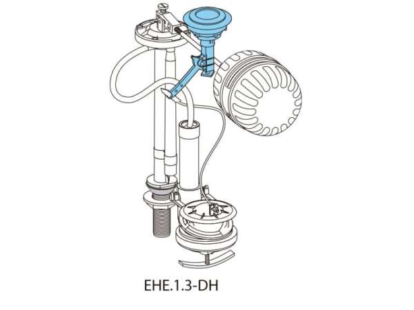 Botón de Accionamiento Superior Para Sanitario - EHE.1.3-DH-CR - Imagen 3