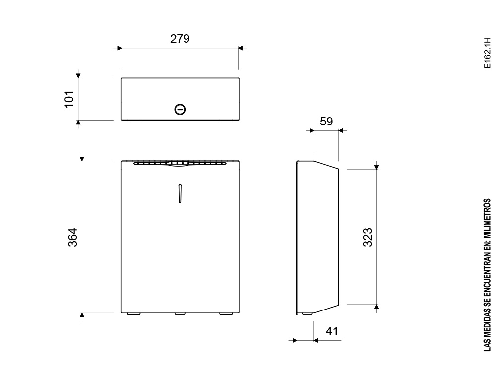 Dispensador de Toallas de Papel Satinado - E162 1H - Imagen 2